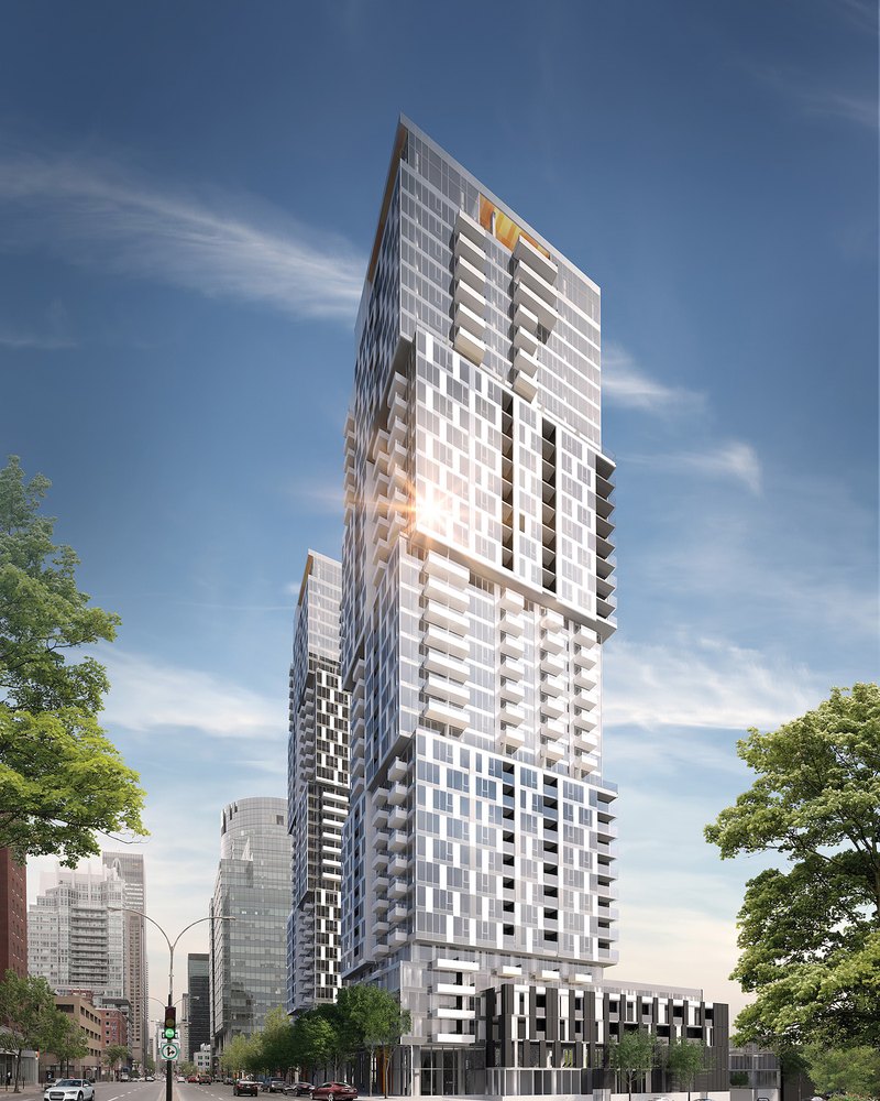 Rendering of the YUL glass towers